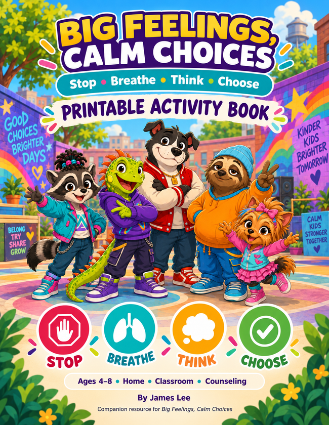 30-page printable activity book cover — digital PDF